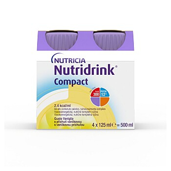 NUTRIDRINK Compact s příchutí vanilka 4 x 125 ml (Výživa v nemoci a pro seniory) - Doplňkové