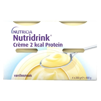 NUTRIDRINK Creme 2 kcal Protein příchuť vanilka 4 x 200 ml (Výživa v nemoci a pro seniory)