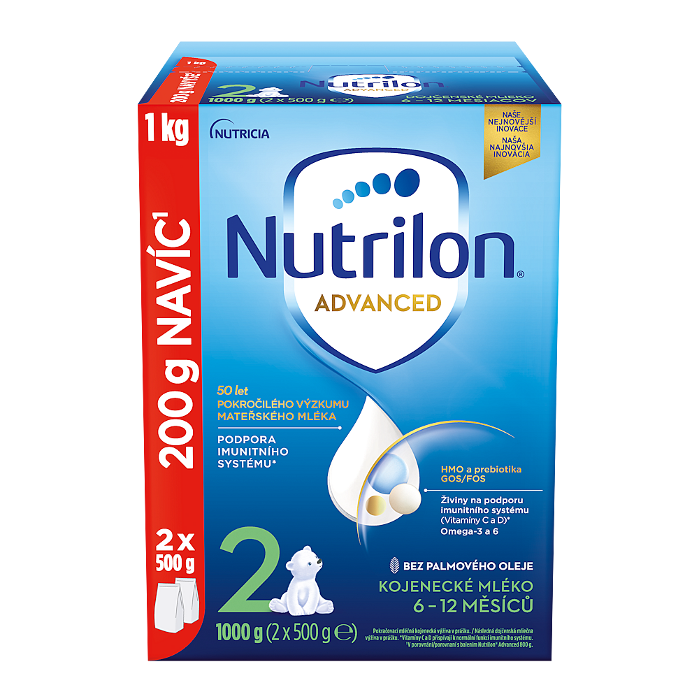 NUTRILON 2 Advanced DUO balení od ukončeného 6. měsíce 1000 g