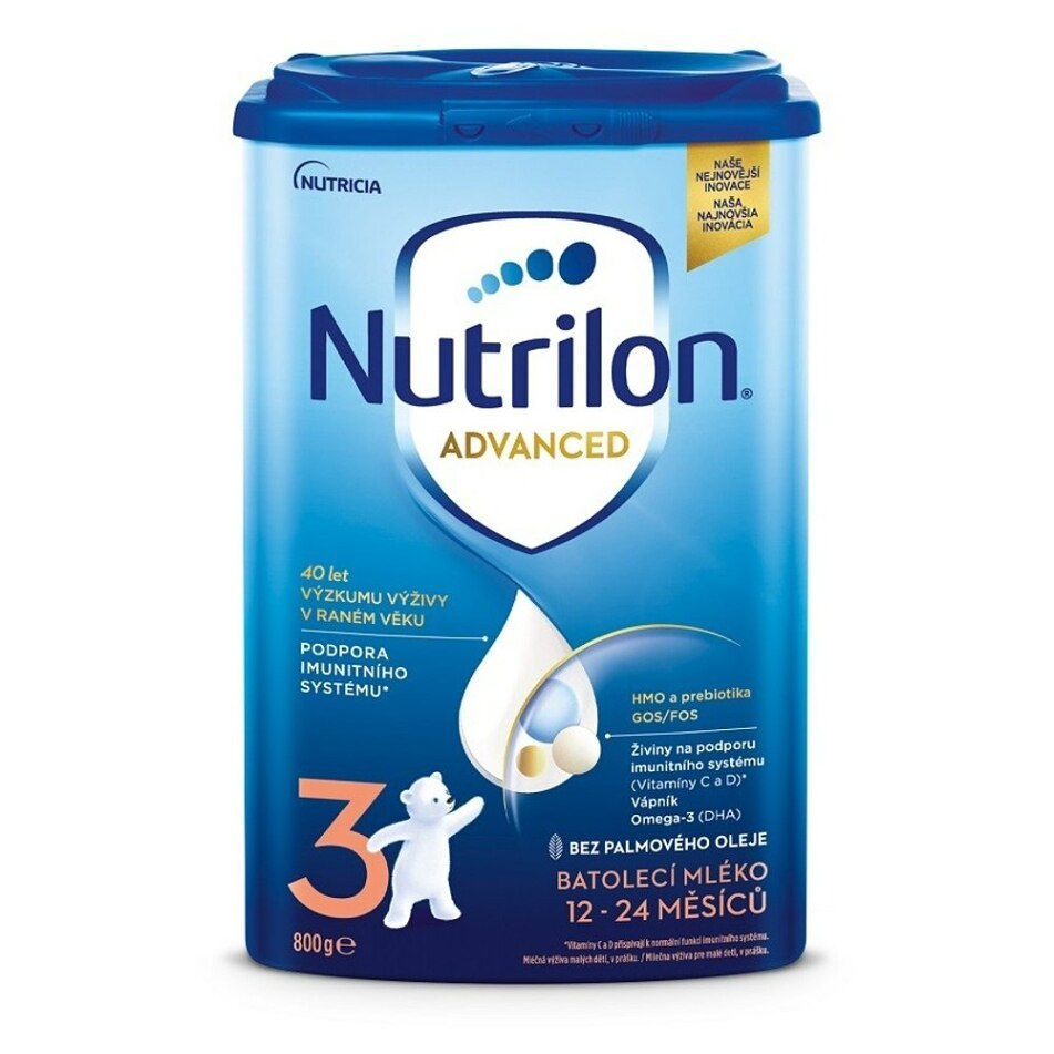 Fotografie NUTRILON 3 Advanced Pokračovací batolecí mléko od 12-24 měsíců 800 g Nutrilon