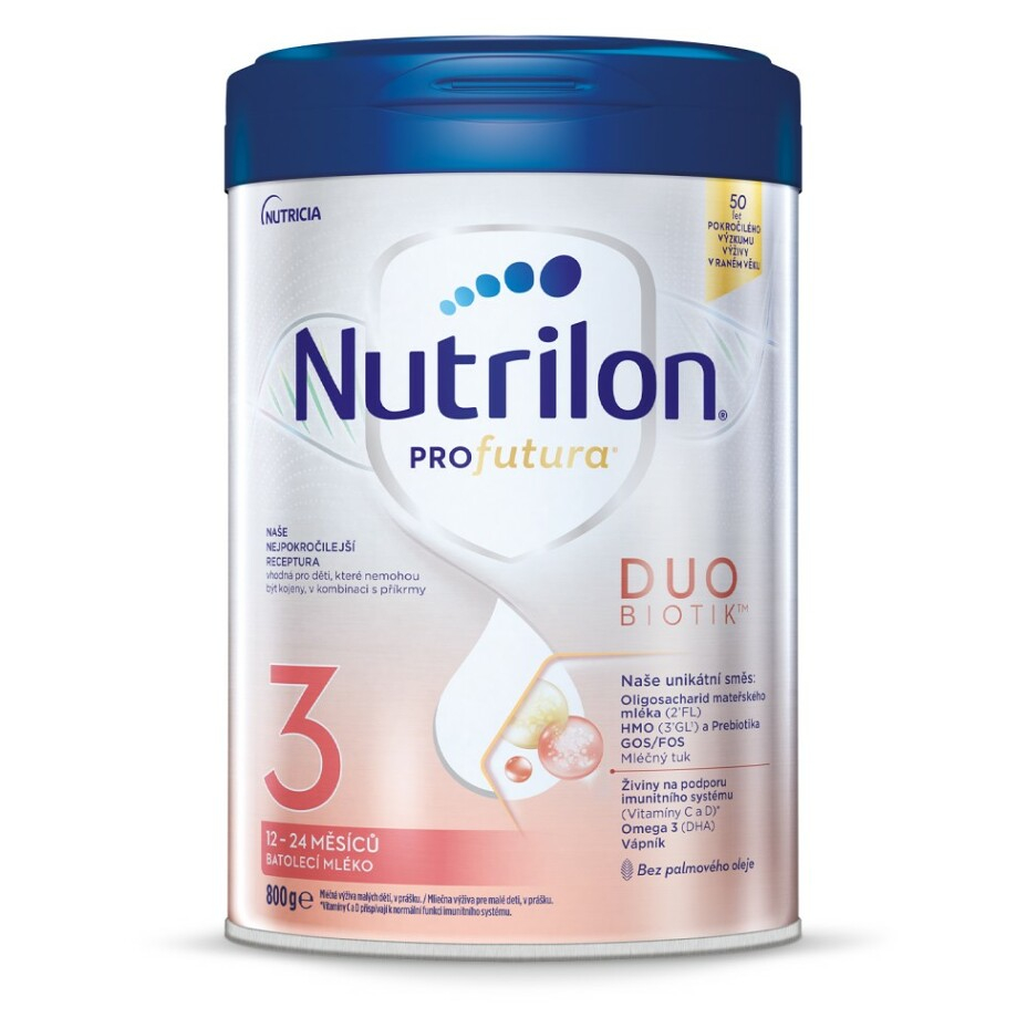 Fotografie NUTRILON Profutura Duobiotik 3 batolecí mléko od 12-24 měsíců 800 g Nutrilon