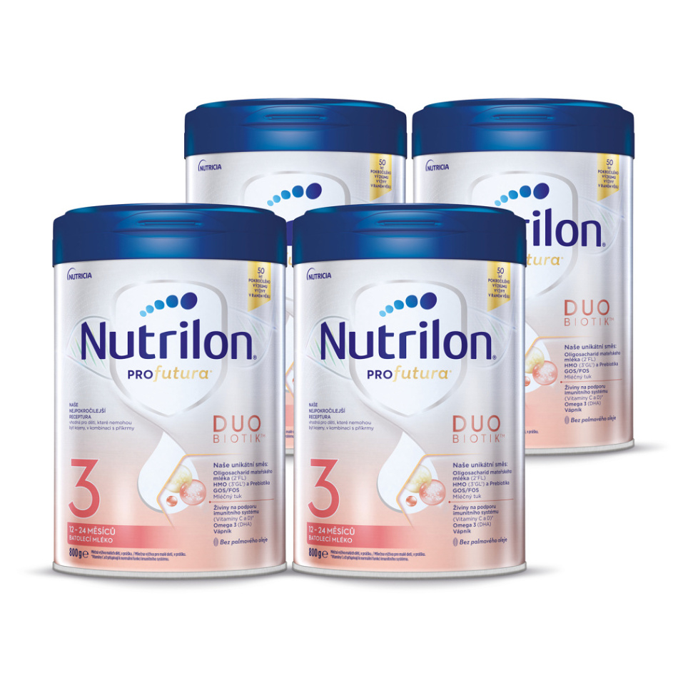 E-shop NUTRILON 3 Profutura Duobiotik Batolecí mléko od ukončeného 12. měsíce 4 x 800 g
