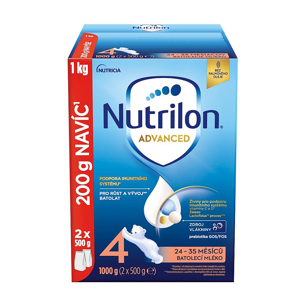 NUTRILON 4 Advanced Batolecí mléko od 24-35. měsíců 1000 g