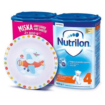 NUTRILON 4 Pokračovací mléko 2 x 800 g + Petite&Mars miska