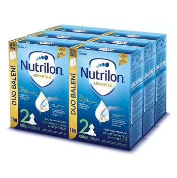 NUTRILON 2 Advanced DUO Pokračovací mléko od ukončeného 6. měsíce 6 x 1000 g