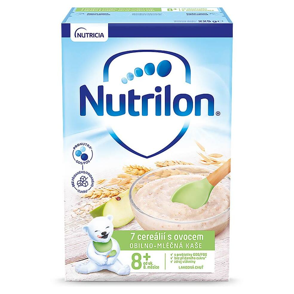 E-shop NUTRILON Obilno-mléčná kaše 7 cereálií s ovocem od 8.měsíce 225 g
