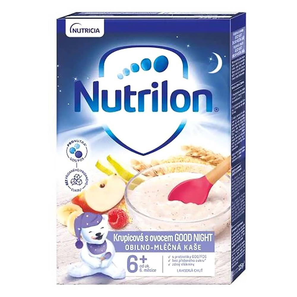 E-shop NUTRILON Good Night obilno-mléčná kaše krupicová s ovocem od 6.měsíce 225 g