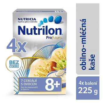 NUTRILON Profutura Mléčná kaše se 7 cereáliemi a ovocem 4 x 225 g VÝHODNÉ BALENÍ