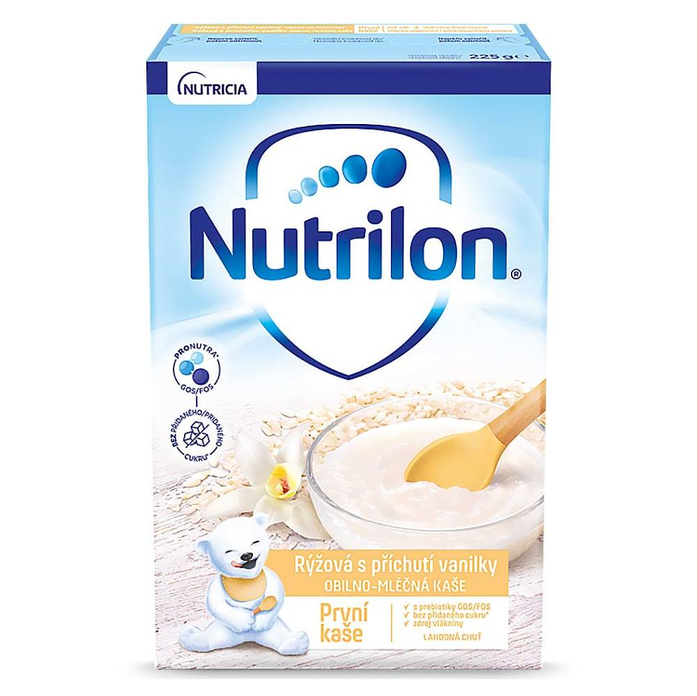 E-shop NUTRILON První obilno-mléčná kaše rýžová s příchutí vanilky 4m+ 225 g