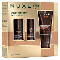 NUXE Exclusively Him Sprchový gel 200 ml + pleťový gel 50 ml + roll-on 50 ml Dárkové balení