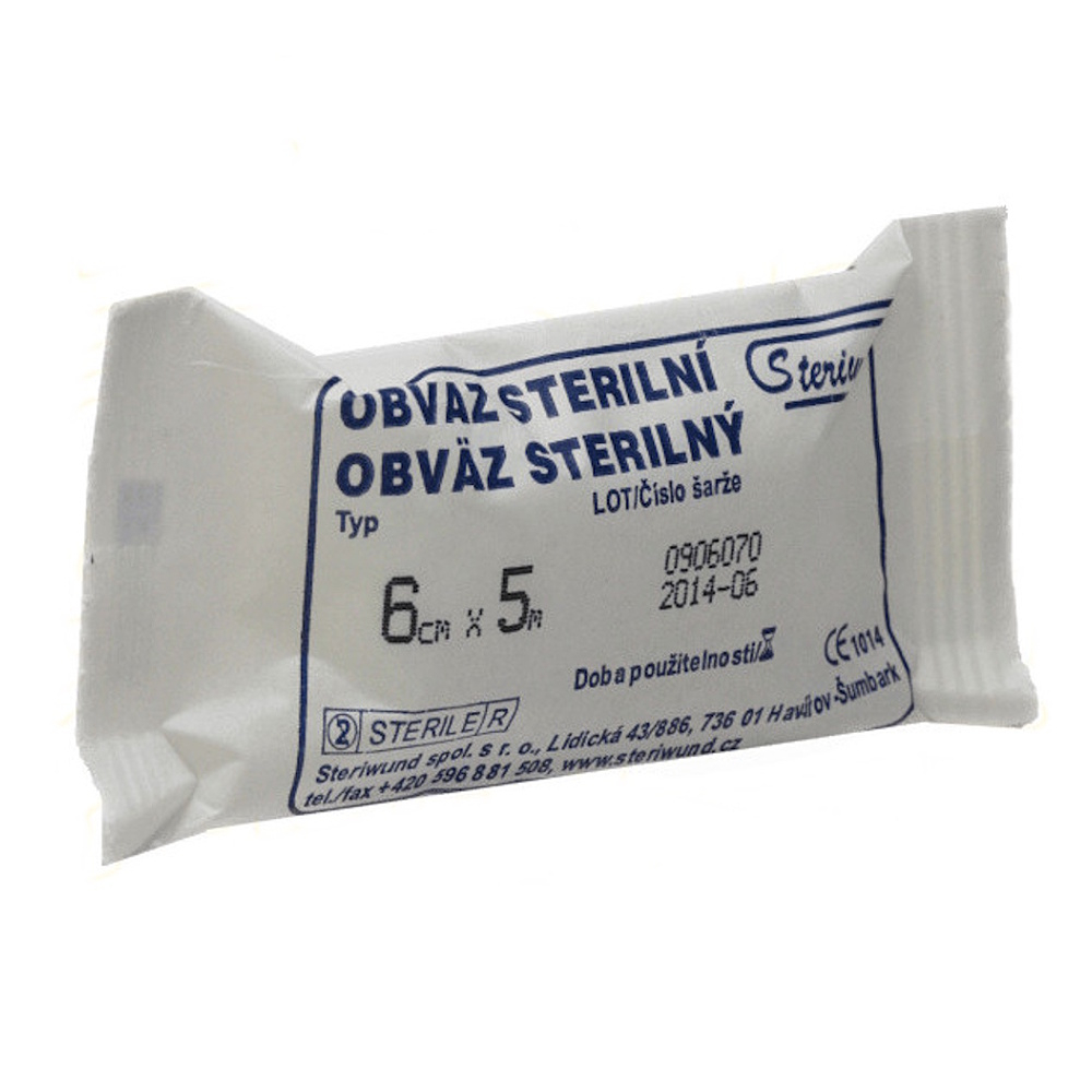 STERIWUND Obinadlo hydrofilní pletené sterilní 6 cm x 5 m 1 kus