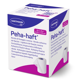 PEHA-HAFT Obinadlo fixační kohesivní 6 cm x 4 m (Obinadla a obvazy) - Samodržící