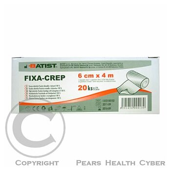Obinadlo fixační Fixa-Crep 6cmx4m 20ks Batist