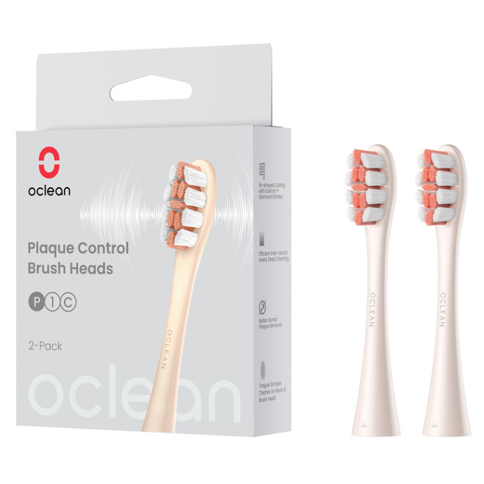 OCLEAN Plaque Control Medium Náhradní hlavice P1C8-X Zlaté 2 kusy