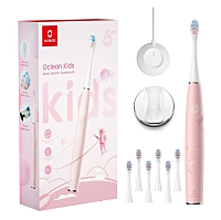 OCLEAN Sada kids růžová 6 ks hlavic a držák na zeď navíc