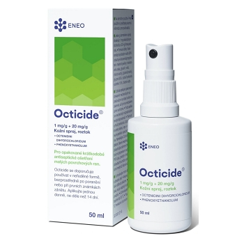 ENEO Octicide 1 mg/g + 20 mg/g kožní sprej, roztok 50 ml