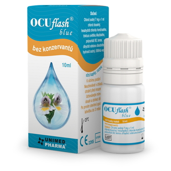 OCUFLASH Blue Oční kapky 10 ml (Kapky do očí) - Čistící, Oční