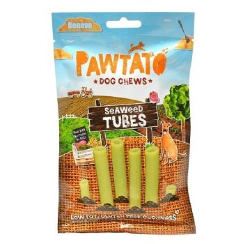 BENEVO Odměna pro psy pawtato tubes seaweed 90 g (Tréninkové pamlsky pro psy)