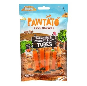 BENEVO Odměna pro psy pawtato tubes turmeric & chicory root 90 g (Tréninkové pamlsky pro psy)