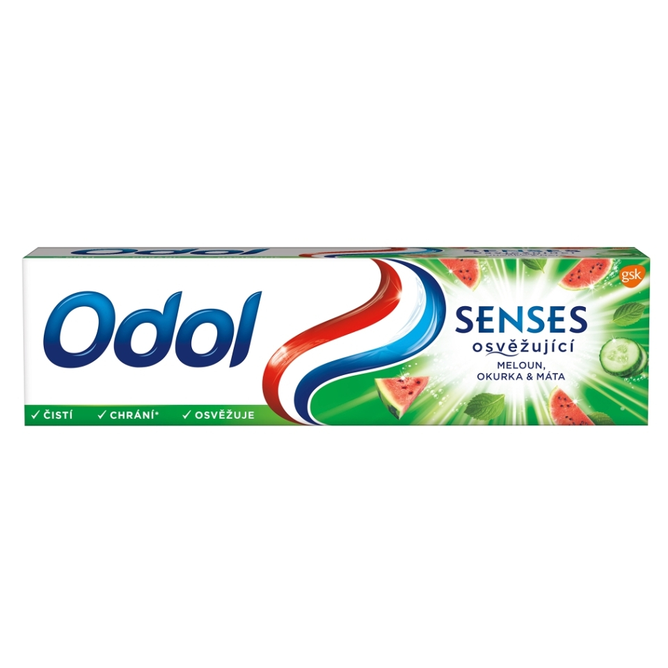 E-shop ODOL Senses Osvěžující meloun, okurka & máta zubní pasta s fluoridem 75 ml