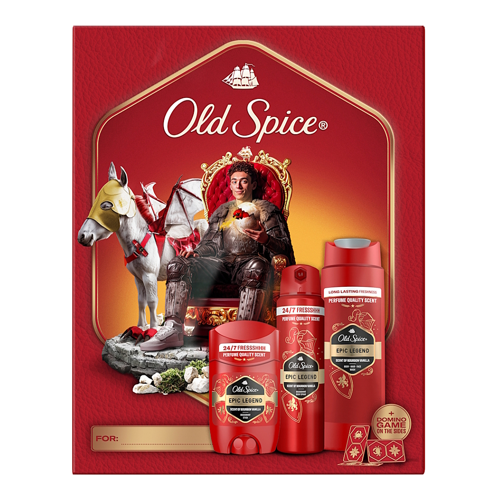 OLD SPICE Epic Legend Dárková sada s hrou Domino 3 kusy