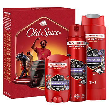 OLD SPICE NightPanther Xmas Dárková sada s hrou Domino 3 kusy (Kosmetické balíčky)