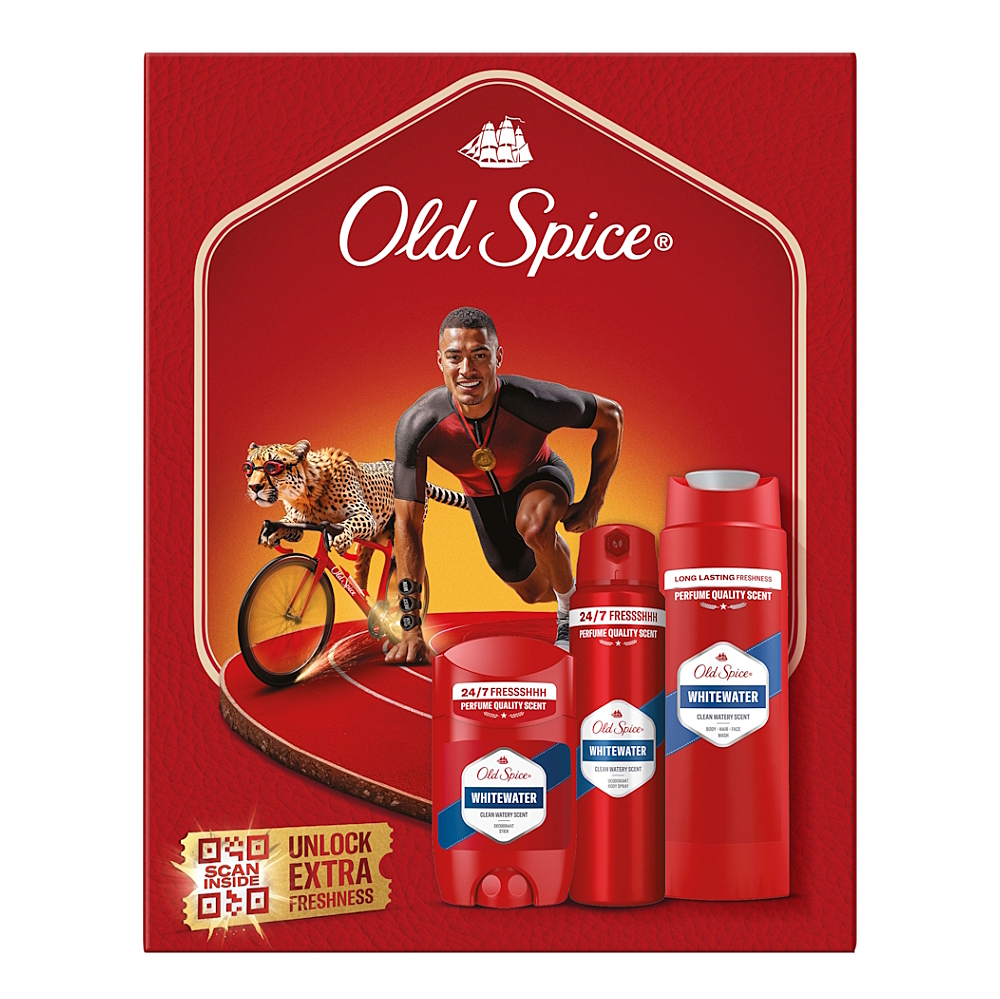 OLD SPICE Vánoční kazeta Whitewater deostick +deodorant +sprchový gel