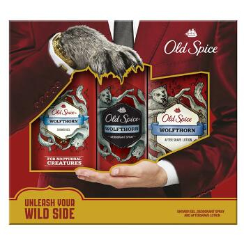 OLD SPICE Wolfthorn dárkové balení – deo sprej 125 ml + sprchový gel 250 ml + lotion 100 ml