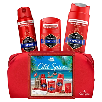 OLD SPICE Xmass sada Captain v Dárkové tašce 3 kusy (Kosmetické balíčky)