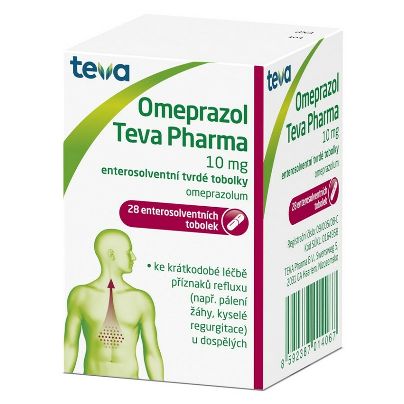 Levně OMEPRAZOL Teva Pharma 10 mg 28 tobolek