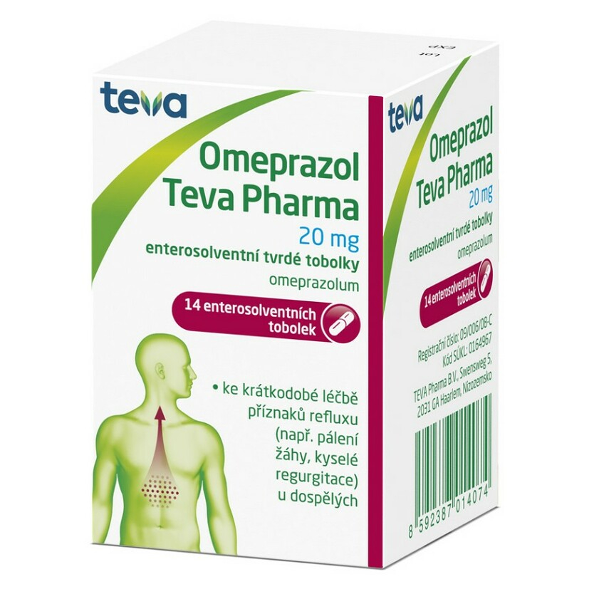 Levně OMEPRAZOL Teva Pharma 20 mg 14 tobolek