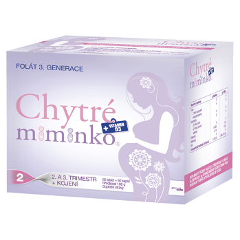 ONAPHARM Chytré miminko 2 methylfolát + vitamin D3 a DHA 60 tablet + 60 kapslí