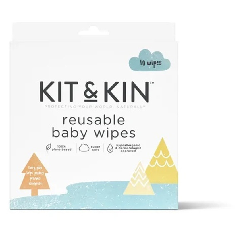 E-shop KIT & KIN Opakovaně použitelné dětské ubrousky 10 ks