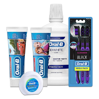 ORAL B zubní pasty, zubní nitě, ústní vody