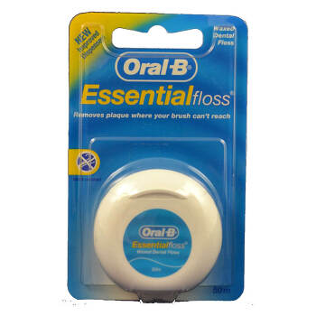ORAL- B Dentální nit Essential Floss 50 m (Dentální nitě) - Voskované