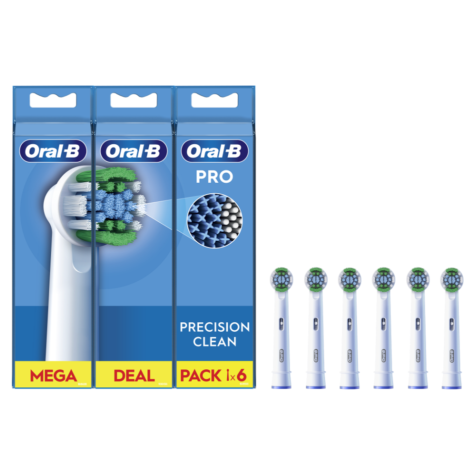 Levně Oral-B EB 20-6 PRO Precision Clean Kartáčkové hlavy 6 kusů