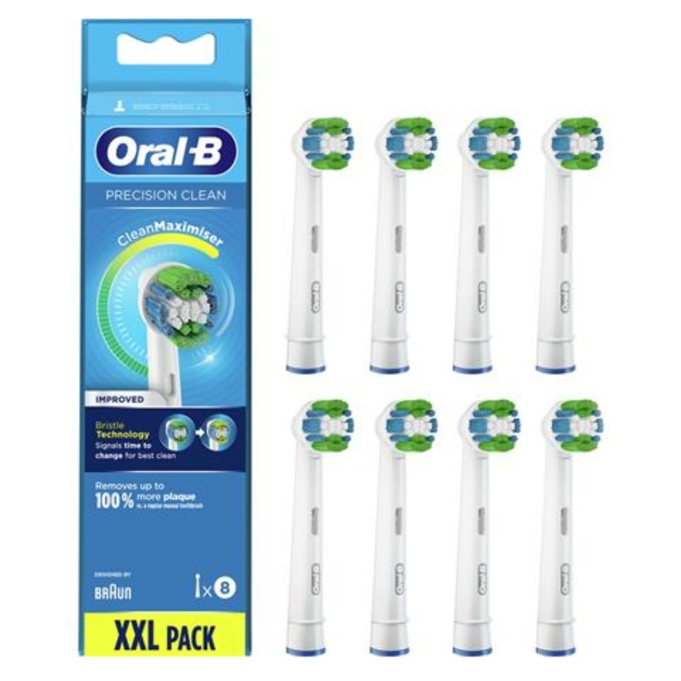 Levně Oral-B EB 20-8 Precision clean náhradní hlavice s Technologií CleanMaximiser, 8 ks