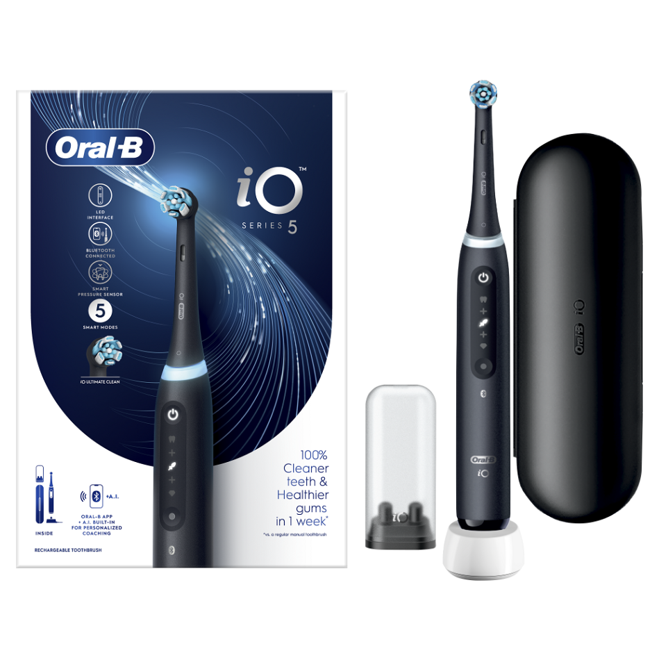 Levně ORAL-B iO5 Series Matt Black elektrický zubní kartáček černý