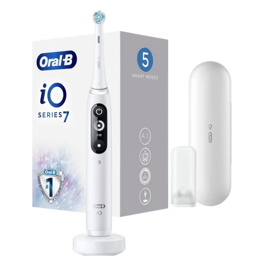 Levně Oral-B iO7 Series White Alabaster elektrický zubní kartáček