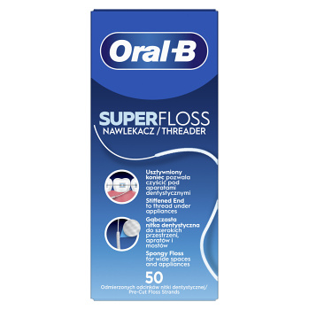 ORAL-B Super Floss Dentální nit s odměřenými vlákny 50 kusů (Dentální nitě)