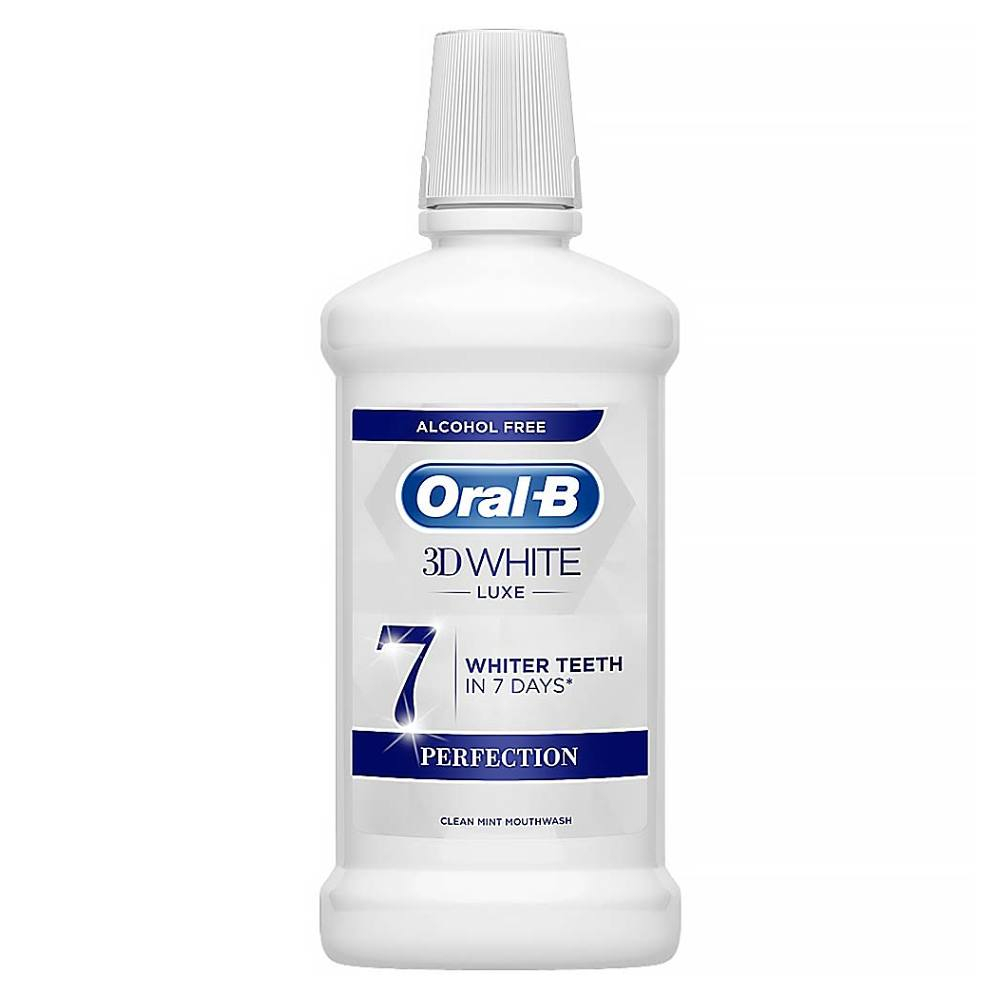 ORAL-B 3D White Luxe Perfection Ústní Voda bez alkoholu 500 ml