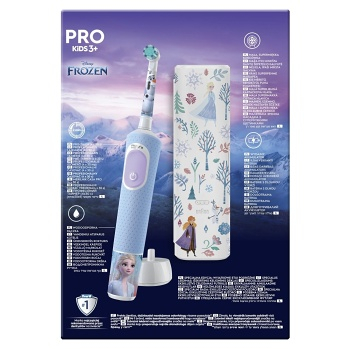 ORAL-B Vitality Pro Kids Frozen elektrický kartáček + cestovní pouzdro (Dětské elektrické kartáčky) - Časovač, Více režimů čištění