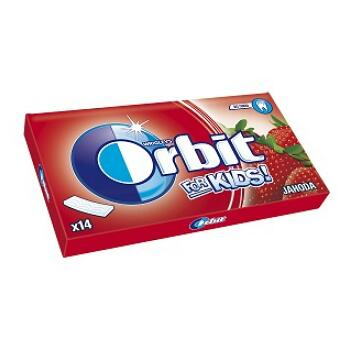 ORBIT Strawberry plátková žvýkačky pro děti 14 ks
