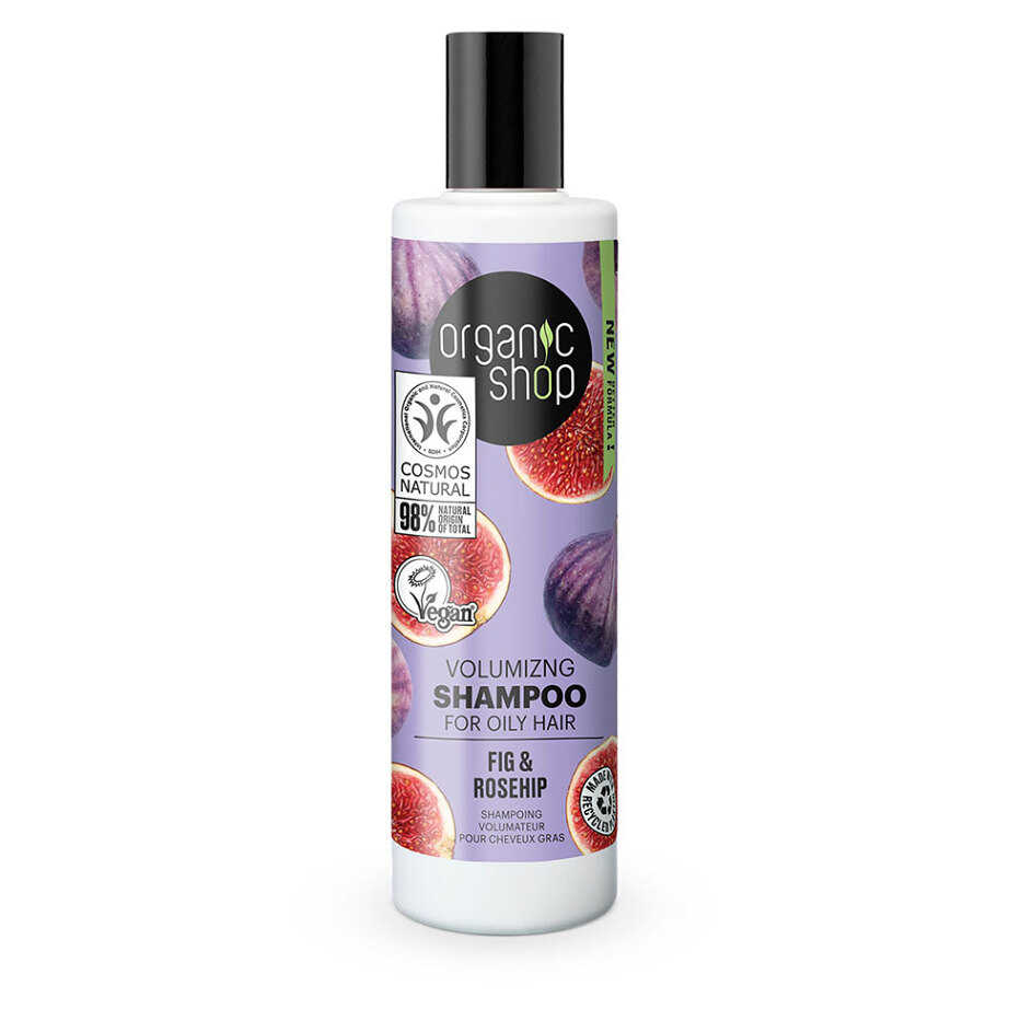 ORGANIC SHOP Objemový šampon na mastné vlasy Fíky a šípek 280 ml