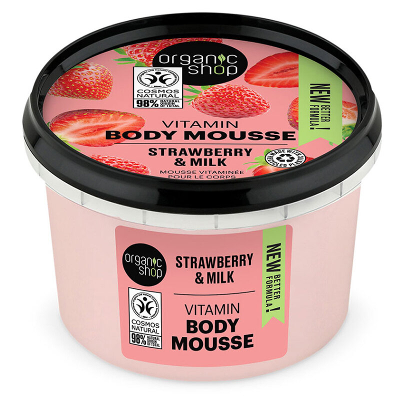 E-shop ORGANIC SHOP Tělová pěna Jahodový jogurt 250 ml