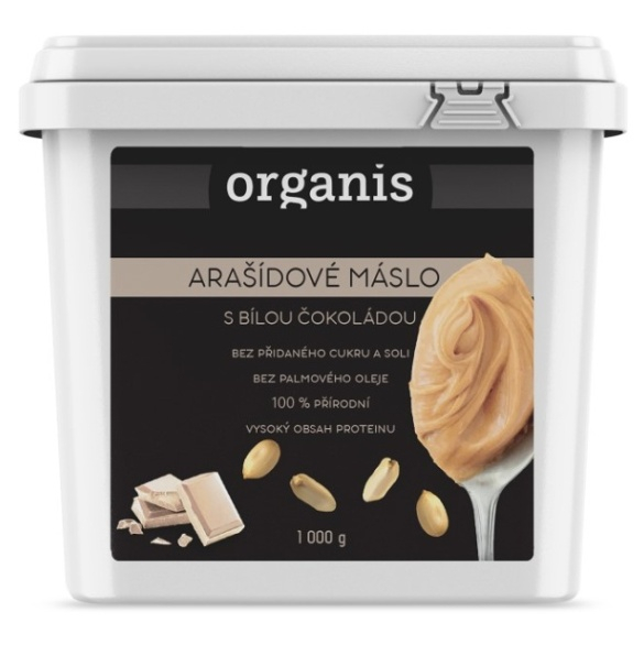 E-shop ORGANIS Arašídový krém s bílou čokoládou 1000 g