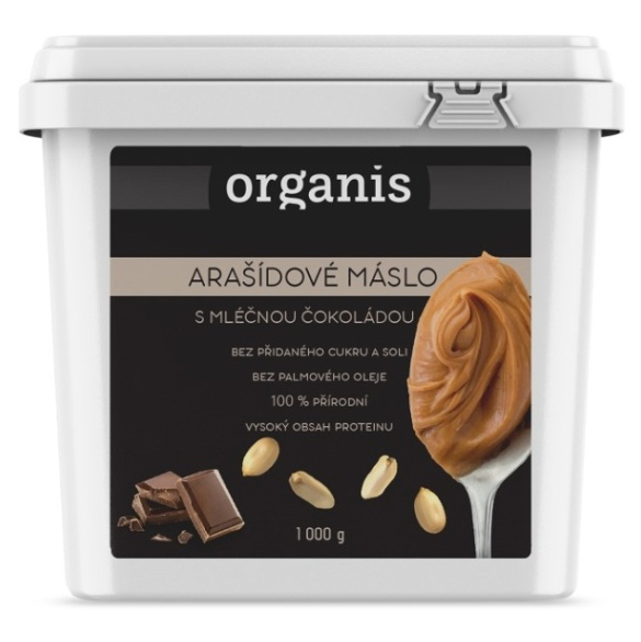 E-shop ORGANIS Arašídový krém s mléčnou čokoládou 1000 g