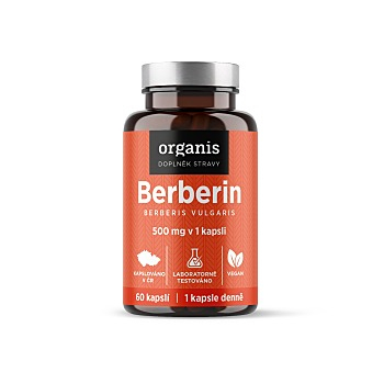 ORGANIS Berberin extrakt 97% 500 mg 60 kapslí (Na podporu trávení a vylučování) - Jednosložkové