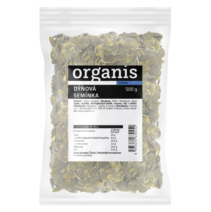 E-shop ORGANIS Dýňová semínka 500 g