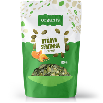 ORGANIS Dýňová semínka loupaná 1000 g (Dýňová semínka) - RAW, Proteinové